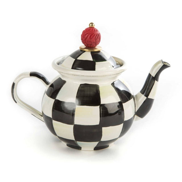 Mackenzie-Childs Courtly Check Tea For Me Pot
