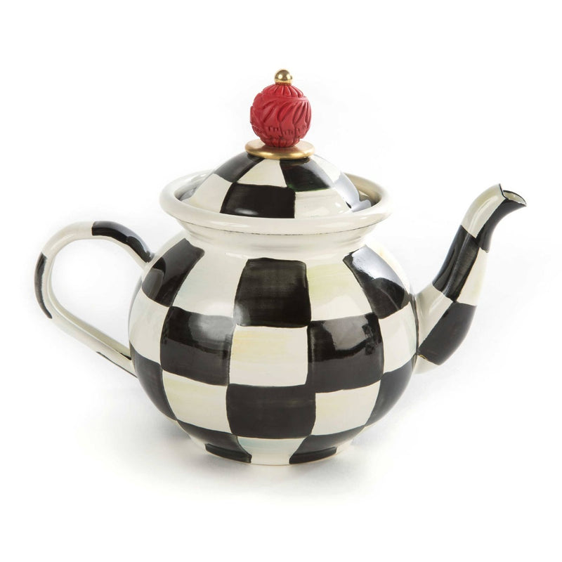 Mackenzie-Childs Courtly Check Tea For Me Pot