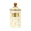 Mackenzie-Childs Parchment Check Enamel Canister, Large