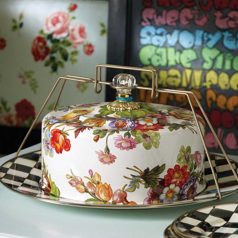 Mackenzie-Childs Cake Carrier in Flower Market design