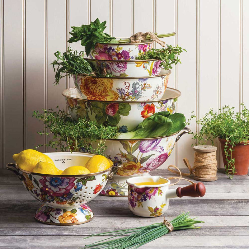 Mackenzie-Childs Small Everyday Bowl in Flower Market design