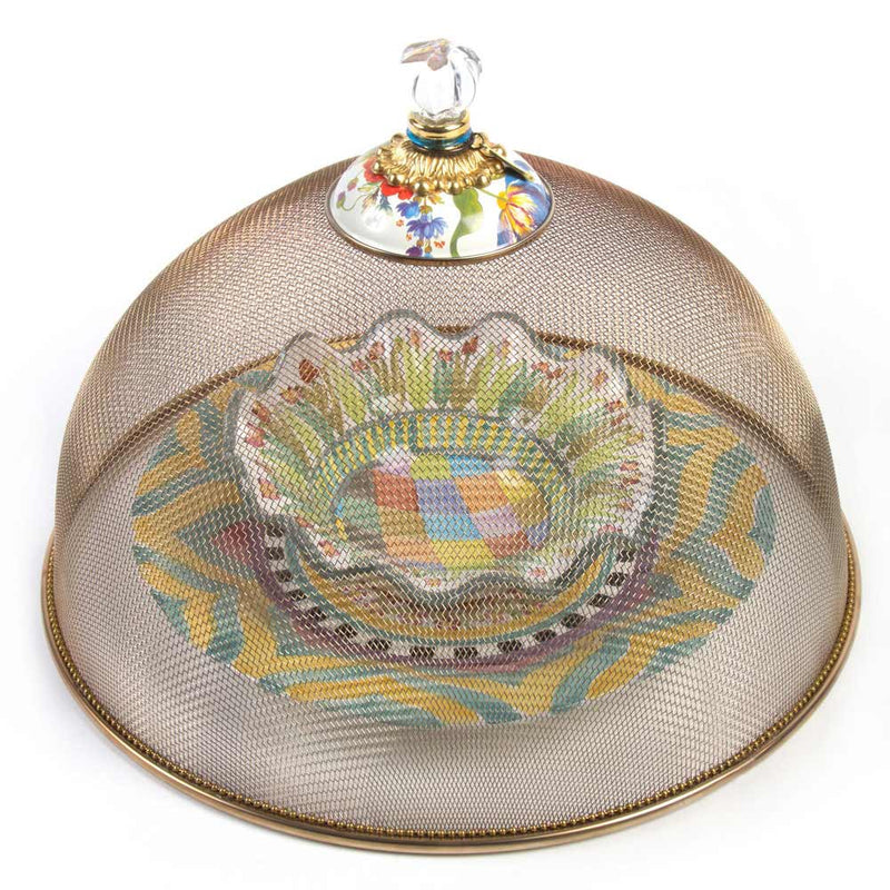 Mackenzie-Childs Flower Market Large Mesh Dome covering dishes