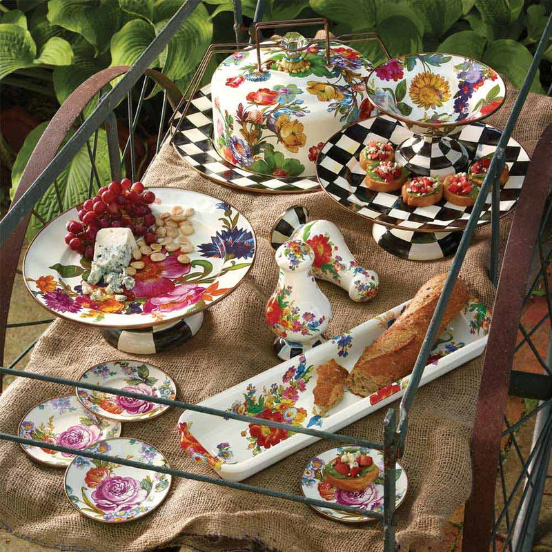 Mackenzie-Childs Flower Market Compote in two sizes