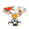 Mackenzie-Childs Flower Market Small White Compote