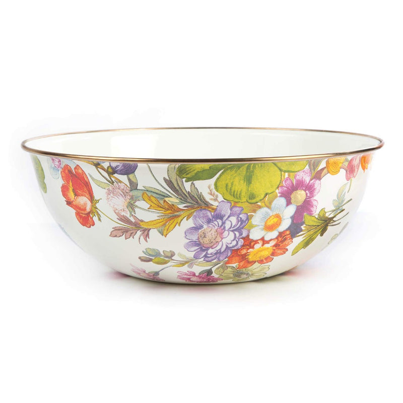 Mackenzie-Childs Flower Market White Everyday Bowl, Extra Large