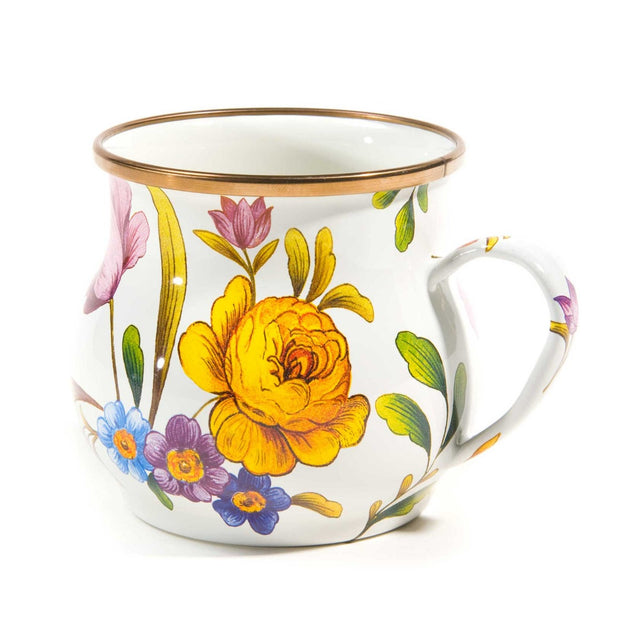 Mackenzie Childs Flower Market White Mug