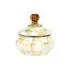 Mackenzie-Childs Parchment Check Enamel Squashed Pot