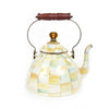 Mackenzie-Childs Parchment Check Enamel Tea Kettle, 3 Quart