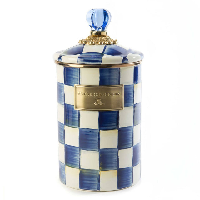 Mackenzie Childs Royal Check Canister Large 