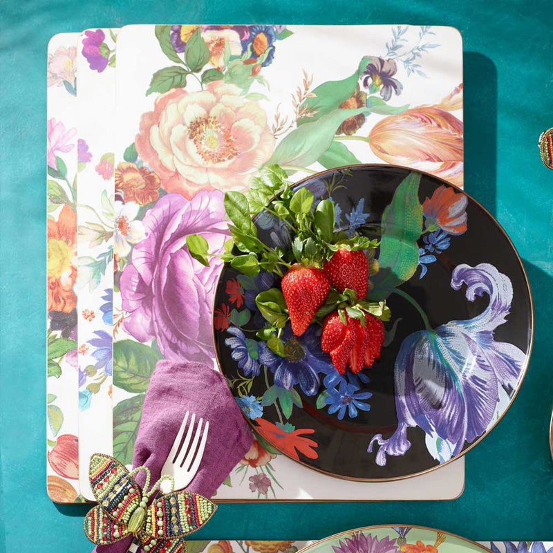 Mackenzie Childs Set of 4 Placemats in Flower Market design