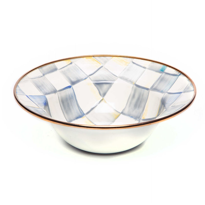 Mackenzie-Childs Sterling Check Enamel Breakfast Bowl