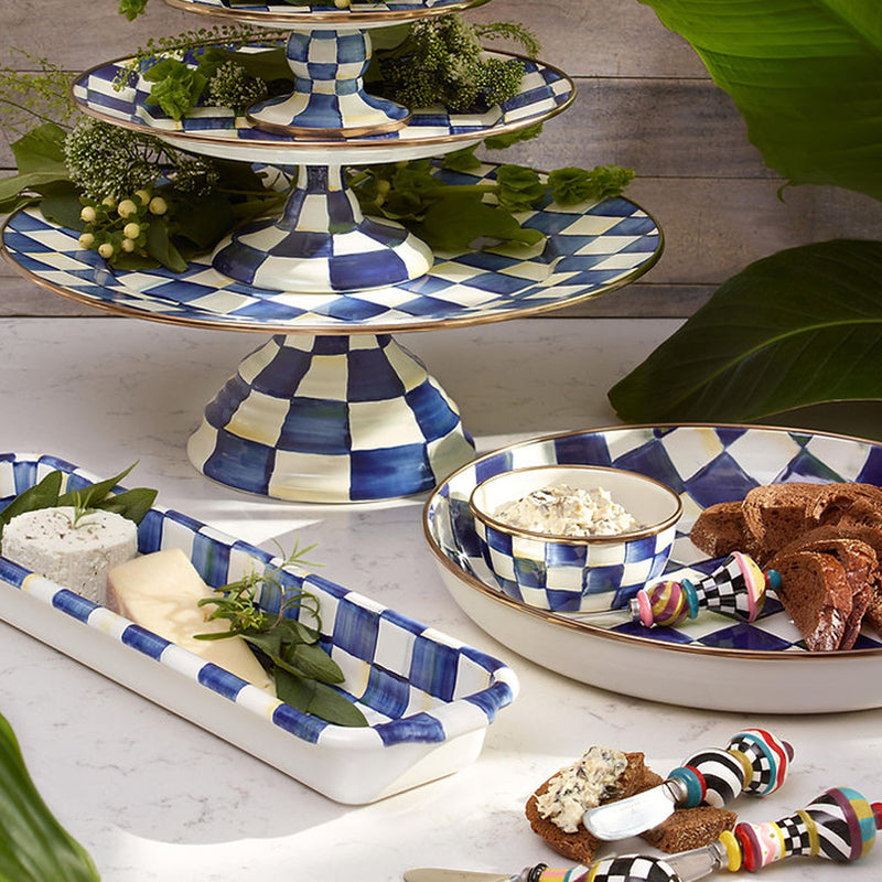 Mackenzie-Childs Royal Check Baguette Dish