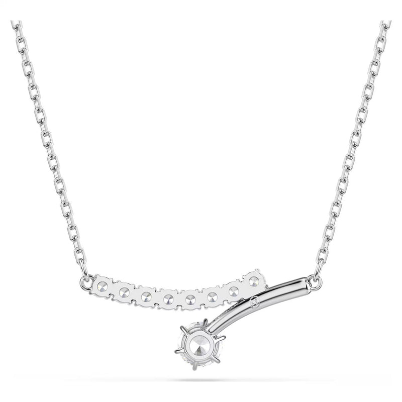 Swarovski Matrix necklace, Round cut, White, Rhodium plated