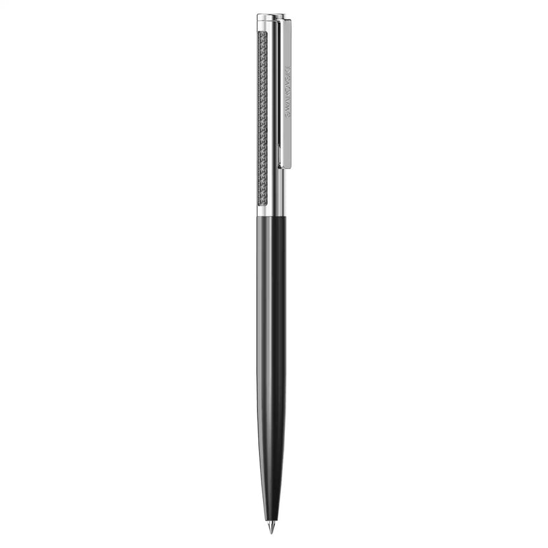 Swarovski Matrix Tennis ballpoint pen, Black lacquered, Chrome plated