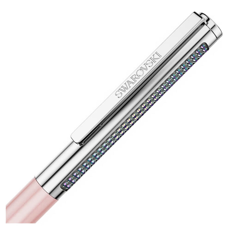 Swarovski Matrix Tennis ballpoint pen, Pink lacquered, Chrome plated