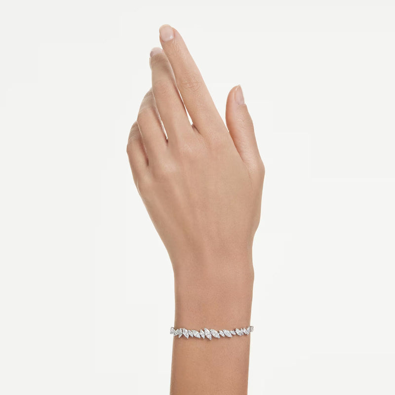 Swarovski Mesmera bracelet, Marquise cut, White, Rhodium plated