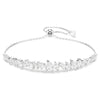 Swarovski Mesmera bracelet, Marquise cut, White, Rhodium plated