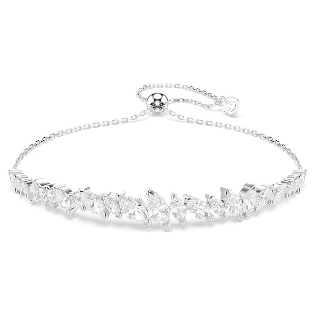Swarovski Mesmera bracelet, Marquise cut, White, Rhodium plated