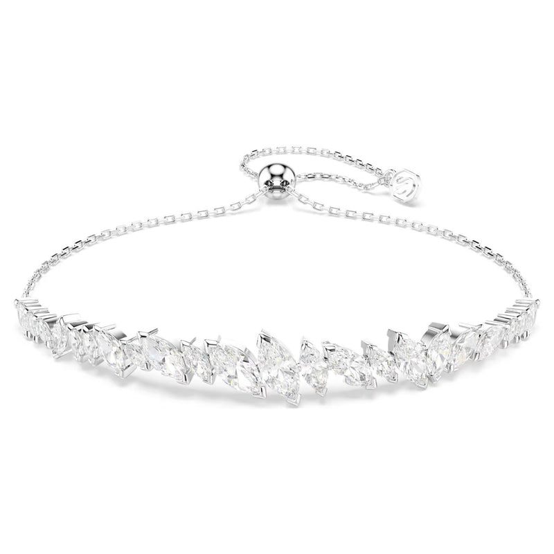 Swarovski Mesmera bracelet, Marquise cut, White, Rhodium plated