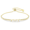 Swarovski Mesmera bracelet, Mixed cuts, White, 18K gold finish