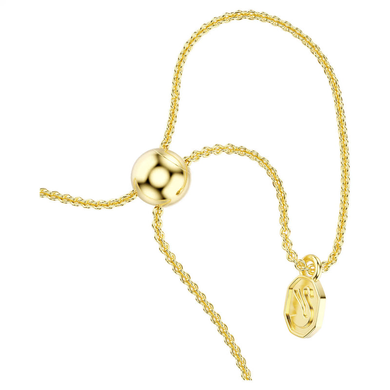 Swarovski Mesmera bracelet, Mixed cuts, White, 18K gold finish