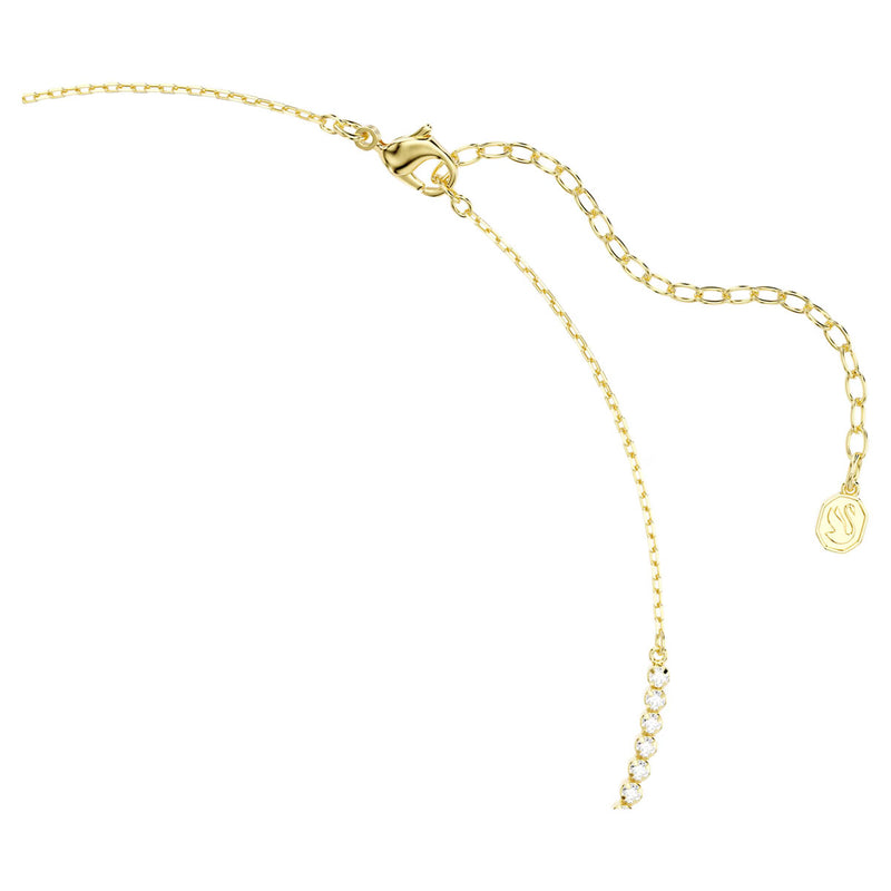 Swarovski Mesmera necklace, Mixed cuts, White, 18K gold finish