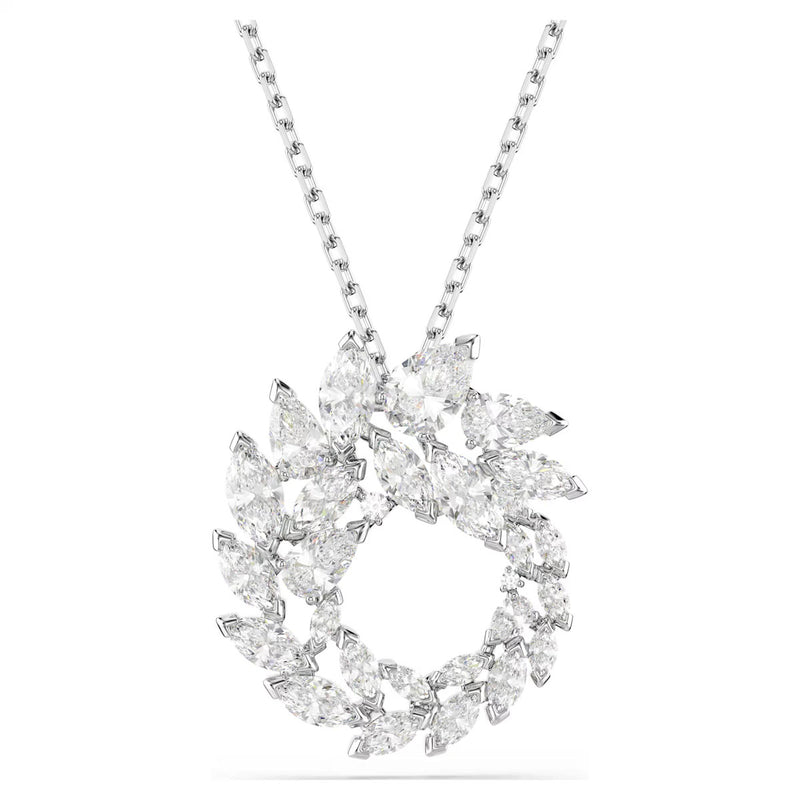 Swarovski Mesmera pendant, Marquise cut, White, Rhodium plated