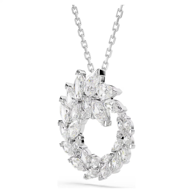 Swarovski Mesmera pendant, Marquise cut, White, Rhodium plated