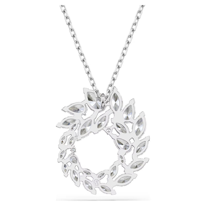 Swarovski Mesmera pendant, Marquise cut, White, Rhodium plated