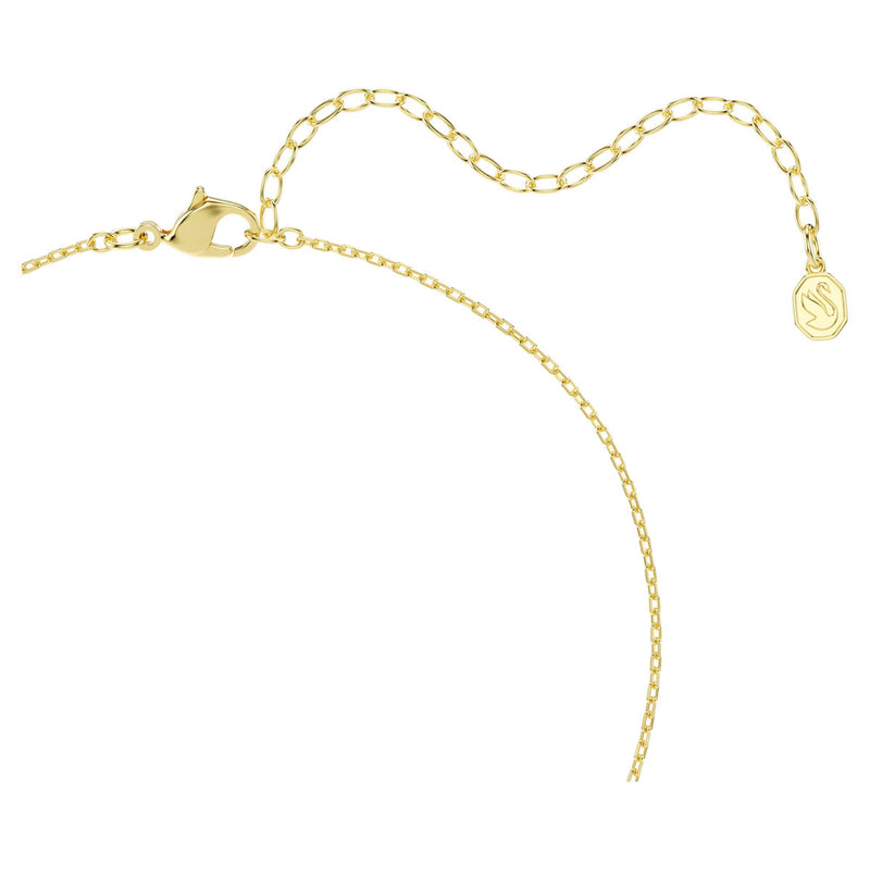 Swarovski Mesmera Y necklace, Mixed cuts, White, 18K gold finish