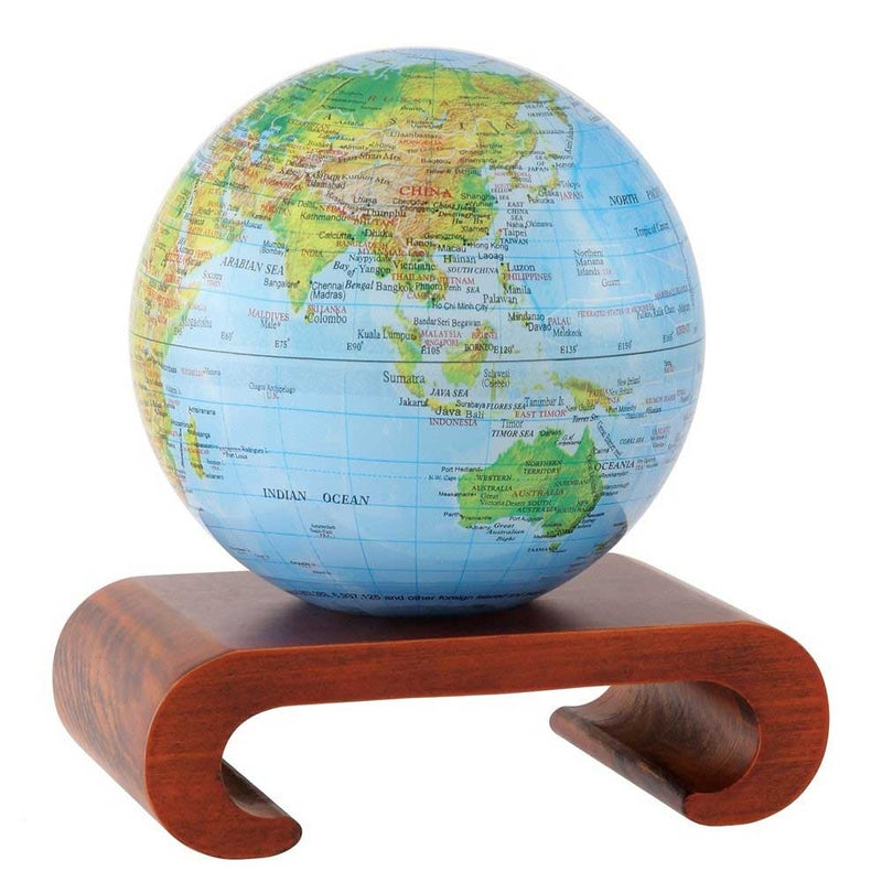 MOVA Blue with Relief Map Gloss Finish 4.5" Rotating Globe MG-45-BGE