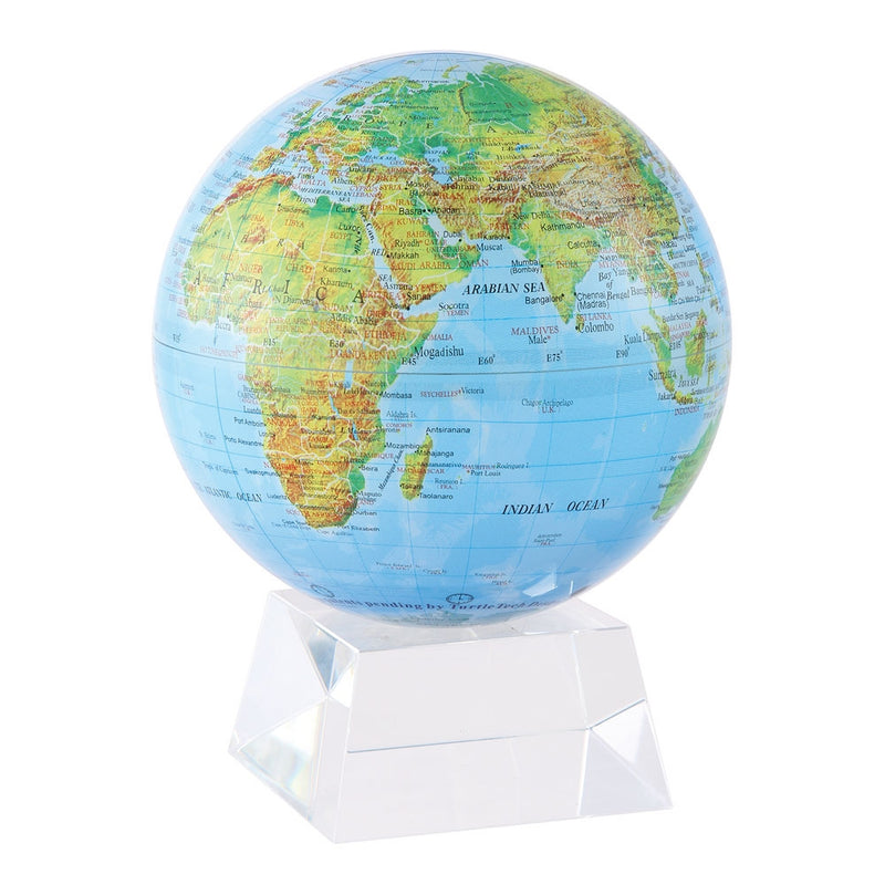 MOVA Blue with Relief Map Gloss Finish 6 Inch Globe