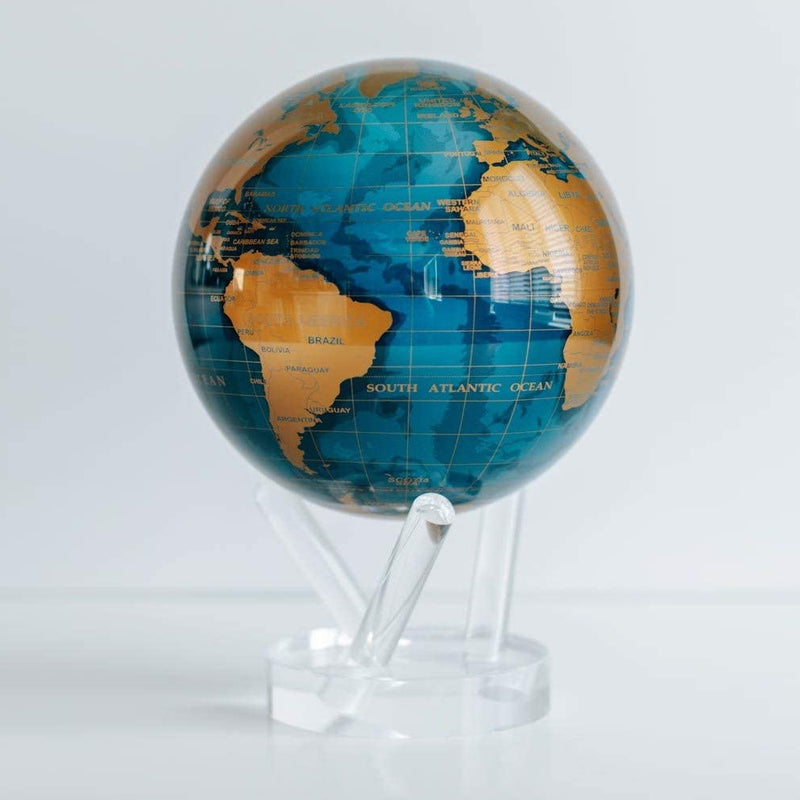 MOVA Metallic Blue & Gold 6 Inch Globe