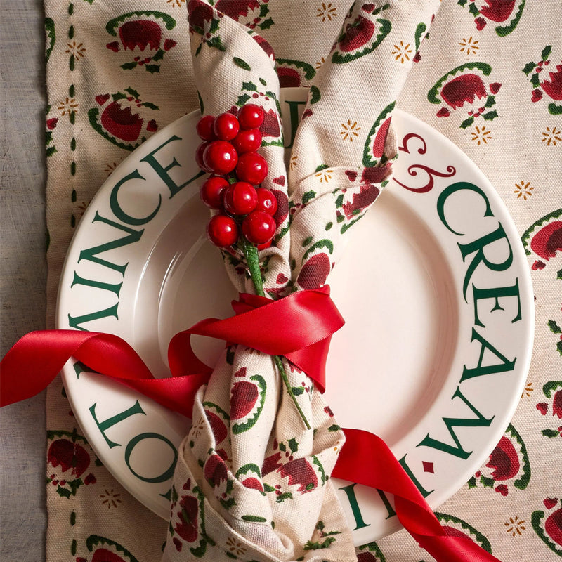 Emma Bridgewater Christmas Toast & Marmalade Mince Pies Medium Dinner Plate, 8.5 Inch