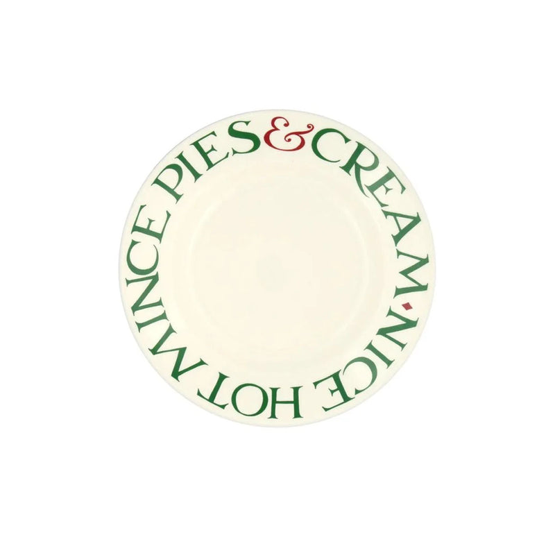 Emma Bridgewater Christmas Toast & Marmalade Mince Pies Medium Dinner Plate, 8.5 Inch