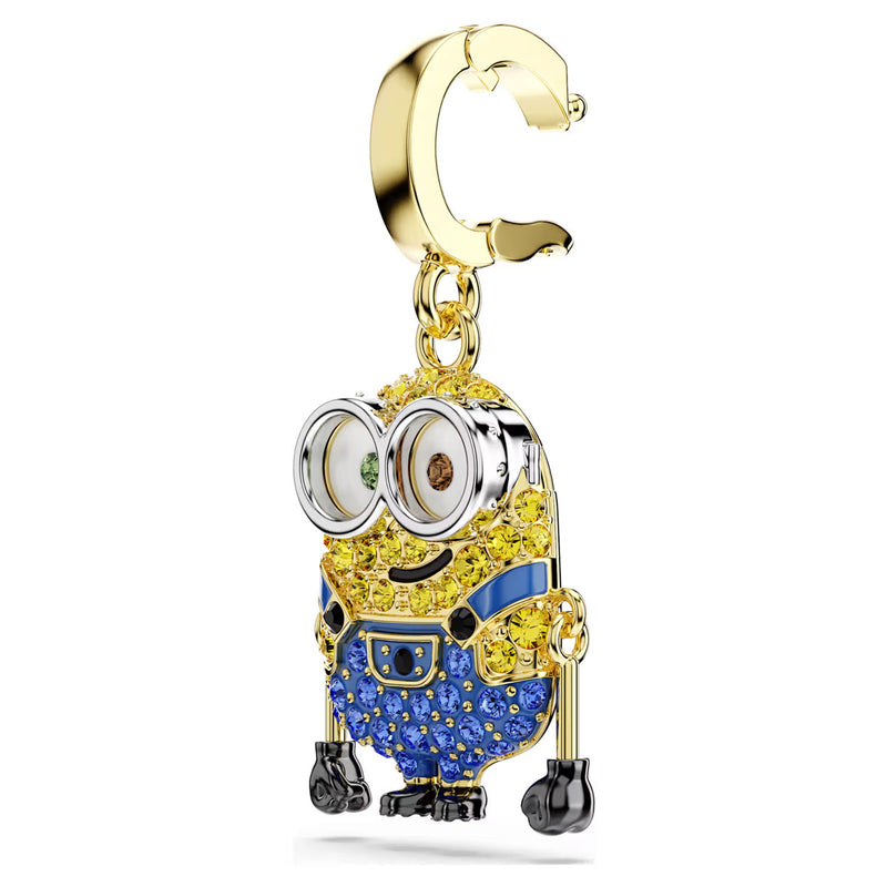 Swarovski  Minions Bob charm Pavé, Multicolored, Gold-tone plated