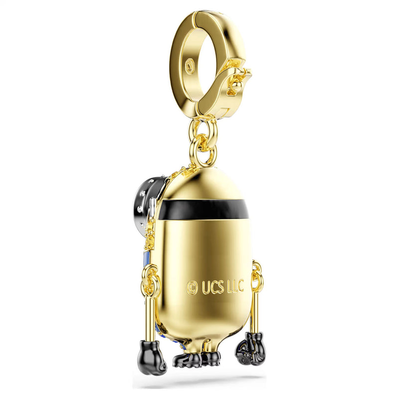 Swarovski  Minions Bob charm Pavé, Multicolored, Gold-tone plated