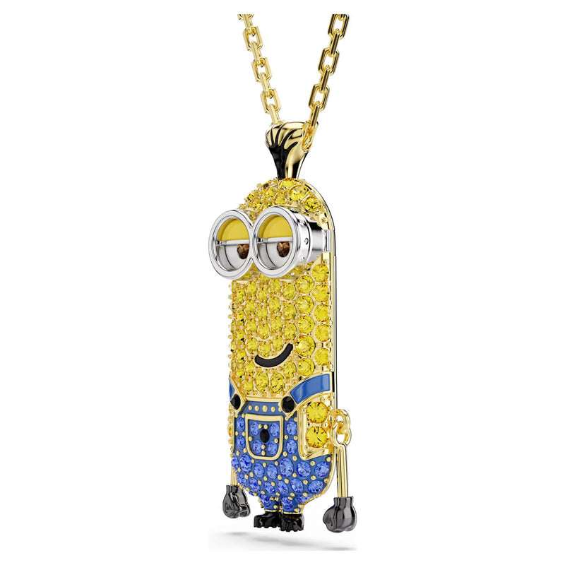 Swarovski Minions Kevin pendant Pavé, Multicolored, Gold-tone plated