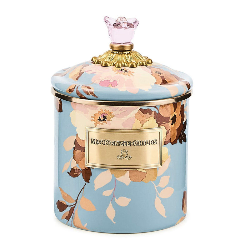 Mackenzie-Childs Wild Rose Slate Small Canister