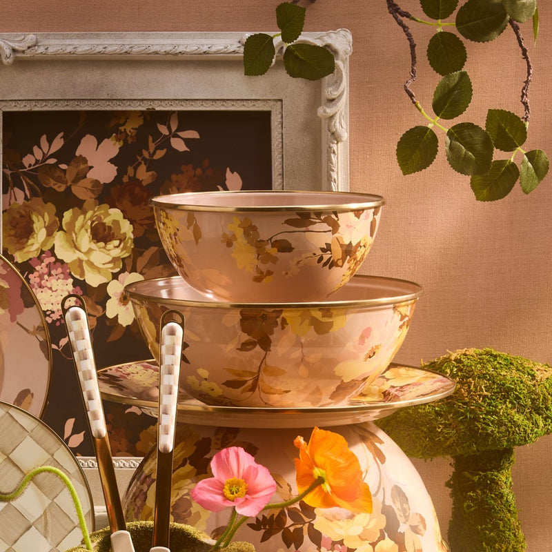 Mackenzie-Childs Wild Rose Mauve Small Everyday Bowl