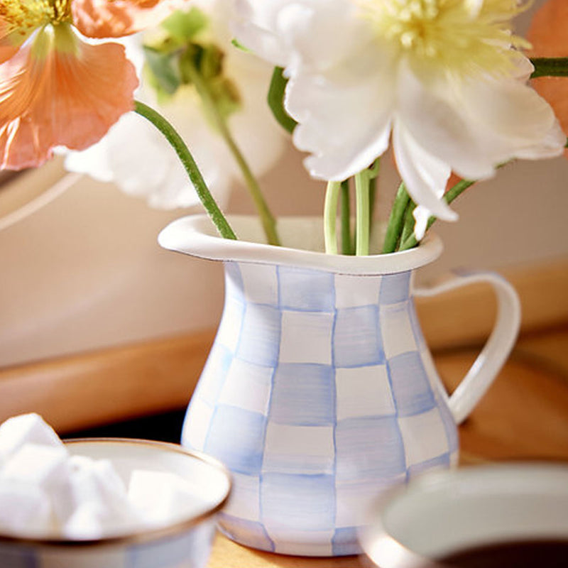 Mackenzie-Childs Sky Check Creamer
