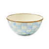 Mackenzie-Childs Sky Blue Check Small Everyday Bowl