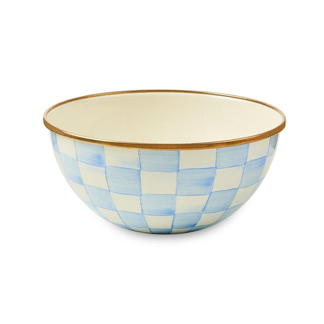 Mackenzie-Childs Sky Blue Check Small Everyday Bowl