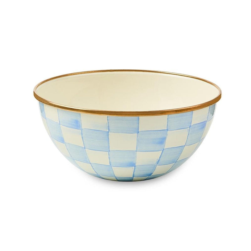 Mackenzie-Childs Sky Blue Check Small Everyday Bowl
