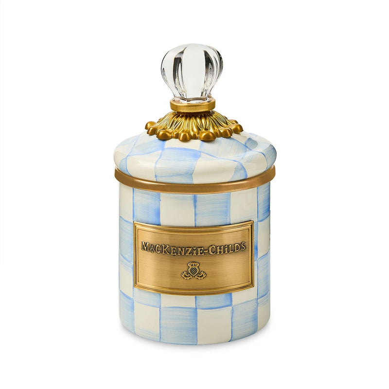 Mackenzie-Childs Sky Check Mini Canister