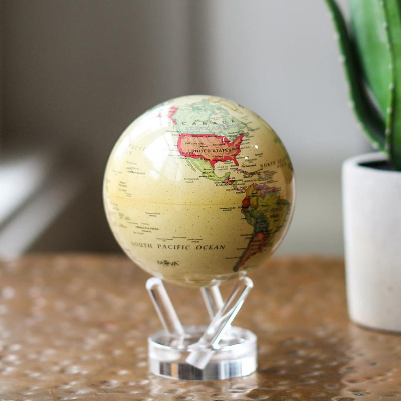Antique Beige Mova Globe 4.5 inch