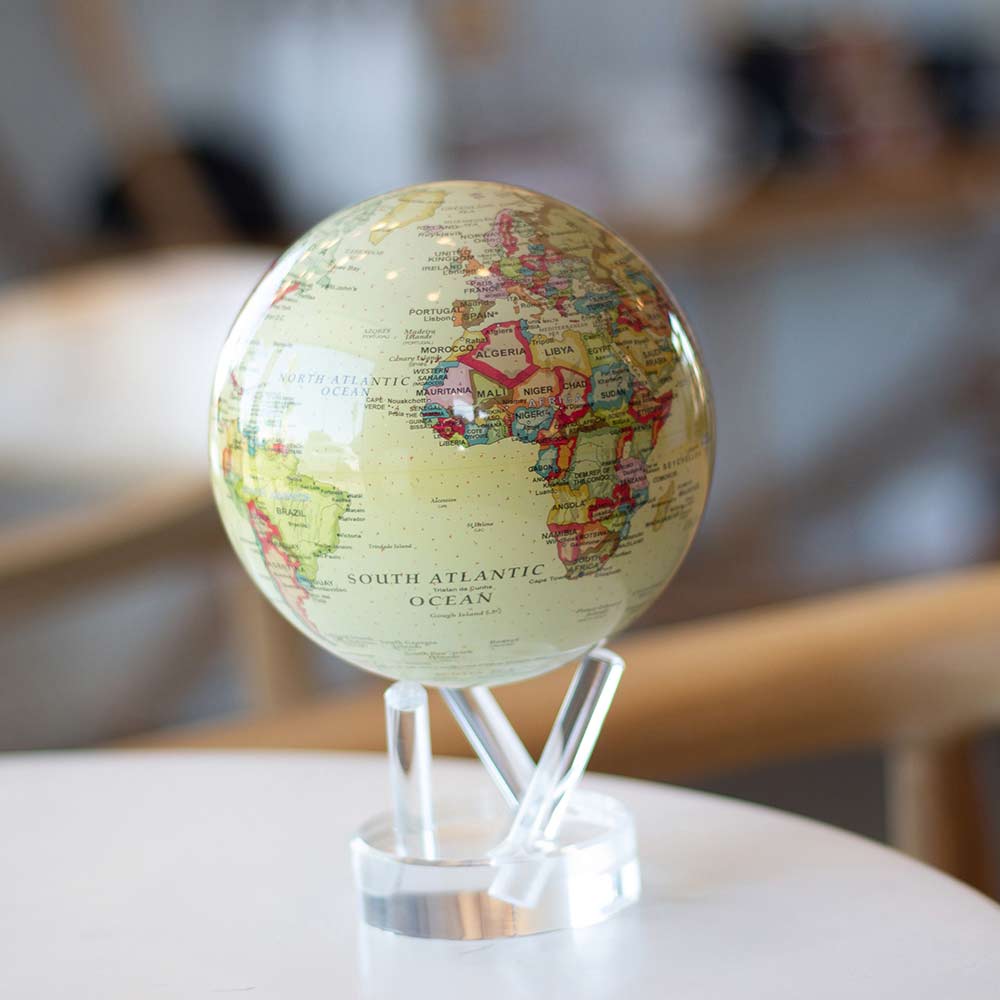 MOVA Earth Globe - Antique Beige 8.5 Inch Globe - David Shuttle