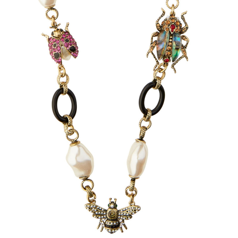 Bill Skinner Multi Bug Charm Pearl Necklace
#2