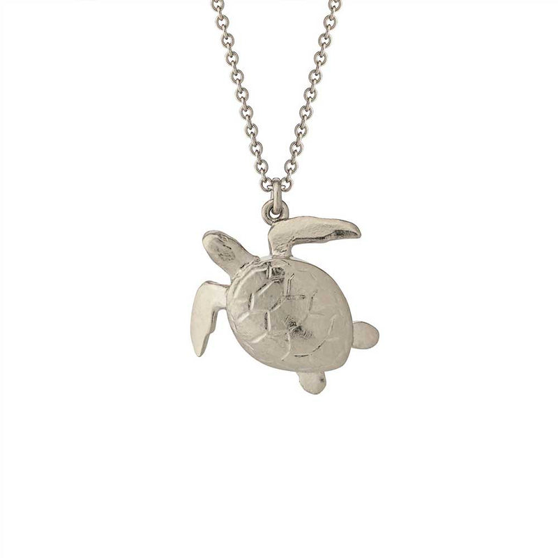 Alex Monroe Sea Turtle Necklace, Sterling Silver
