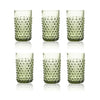 Klimchi Olive Green Hobnail Tumblers (set of 6)